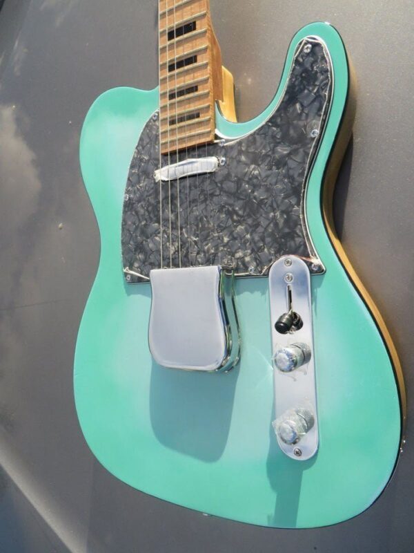 Green Blue Burst 52 RI Telecaster body front