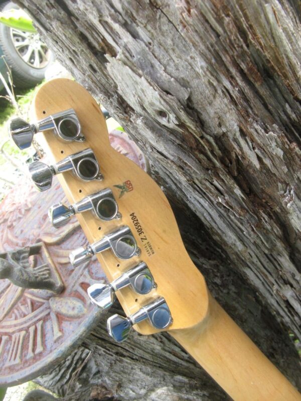 back head of Sonic Blue Relic Telecaster