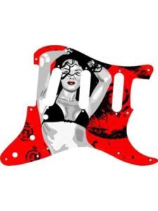 Posterized woman in black bra with her hands piling her brunette hair over here head