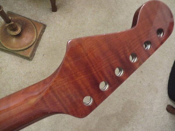 Roasted Curly Maple Stratocaster Neck head back