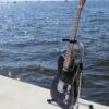 By the water image of blue flame maple topped tele