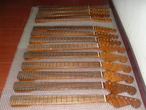 roasted Stratocaster and Telecaster necks, face-view